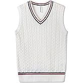 BOBOYOYO Boys Sweater Vest Unisex Cable Knit 100% Cotton Toddler Uniform Vest for Little Big Childrens Kids Teenage Girls