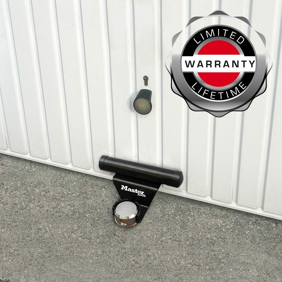 Master Lock Garage Protector Garage door lock with keyed high security round shackless padlock