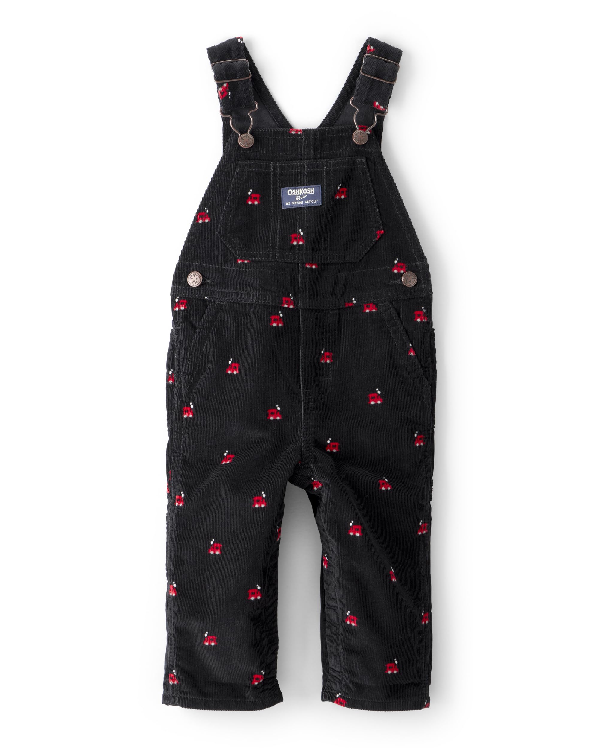 Oshkosh Boys World's Best Overalls, Black Train, 2T Image