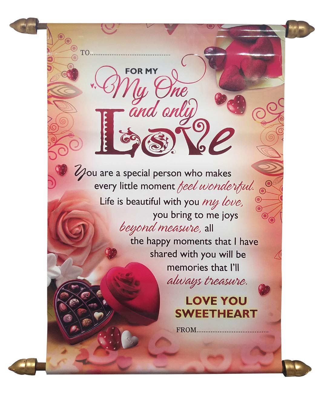 Saugat Traders Valentine S Day Gift Love Message Scroll Card Amazon In Toys Games