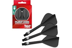 Shot! Darts Flight Deck One Piece Dart Flight and Shaft System, Reduced Deflections, Kite Shaped Flight (350 Micron) Availabl