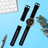 kwmobile 2x Black Silicone Watch Straps for Blackview X1 Smartwatch Replacement view 2