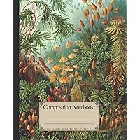 ダージリンページ★写真の60冊 Composition Notebook: Vintage Watercolor Forest Botanical