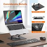 Grifema Laptop Stand Foldable 360° Swivel Base Adjustable Height Ventilated view 4