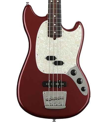 Amazon.com: Fender JMJ Road Worn Mustang Bass, Black, Maple
