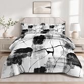 WeCozy King Comforter Set, 3 Pieces Western Cow Bedding Set | Modern Abstract Minimalist Grunge Soft Comforter with 2 Pillowcases for Kids and Adults Room Bedroom Bed Decor