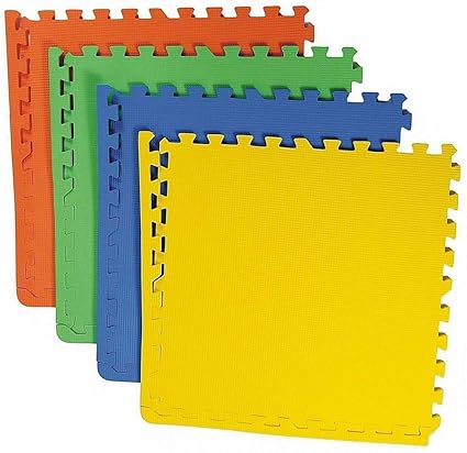 Lakshya India Big Size Eva Foam Mat Measuring 16 Square Feet 4 Piece of Interlocking Mat Tiles and One Tile Measures 2x2 in Feet