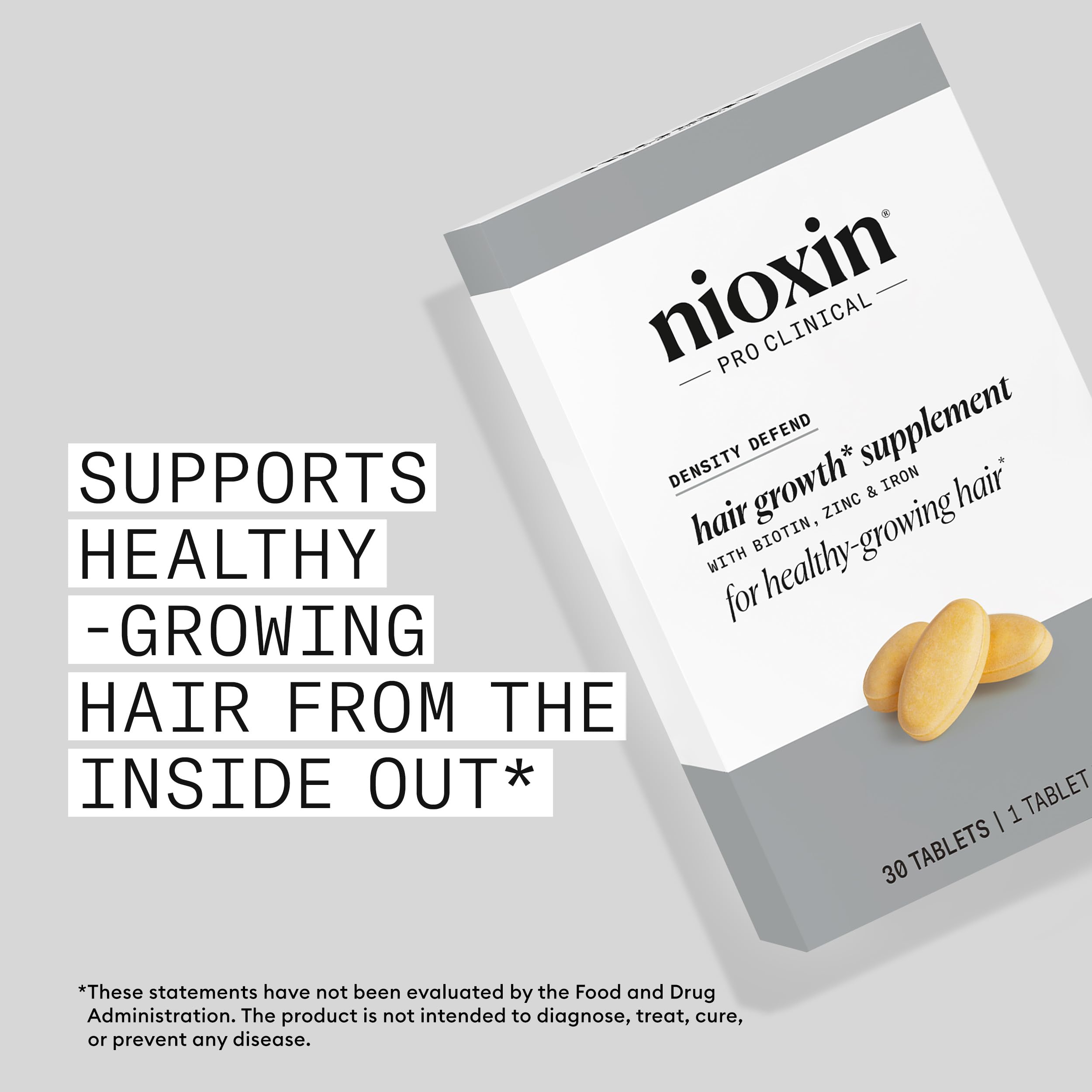 NIOXIN Density Defend Hair Growth Supplements | with Biotin, Zinc and Iron | for Hair Growth and Thickness | 30 Tablets