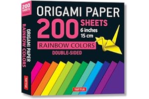 Origami Paper 200 sheets Rainbow Colors 6 (15 cm): Tuttle Origami Paper: Double Sided Origami Sheets Printed with 12 Differen