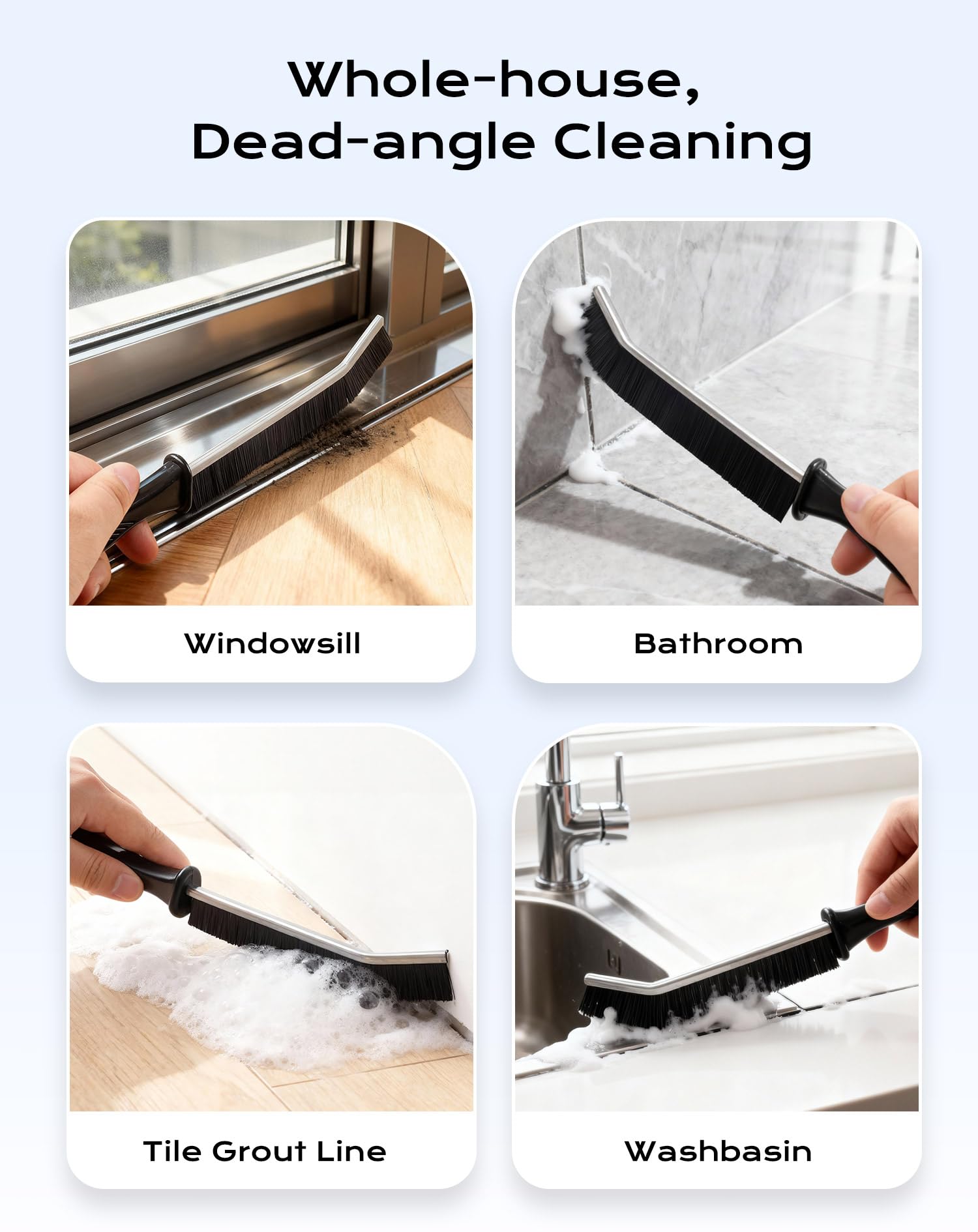 10Pcs Crevice Cleaning Brush - Grout Brush, Multifunctional Bathroom Cleaning Brush for Home, Kitchen, Bathroom, Window, Vehicle