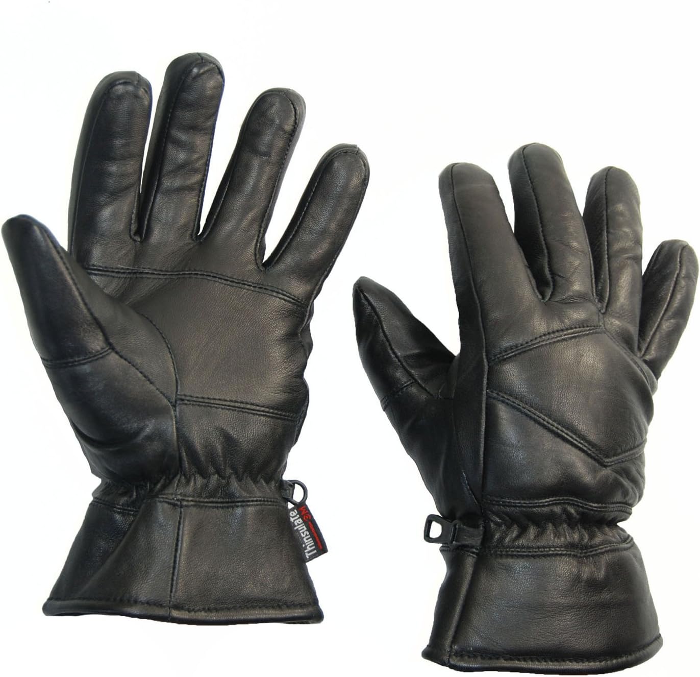 Glove Guys Insulated Easy Rider Leather Motorcycle Gloves (Black, XX-Large)