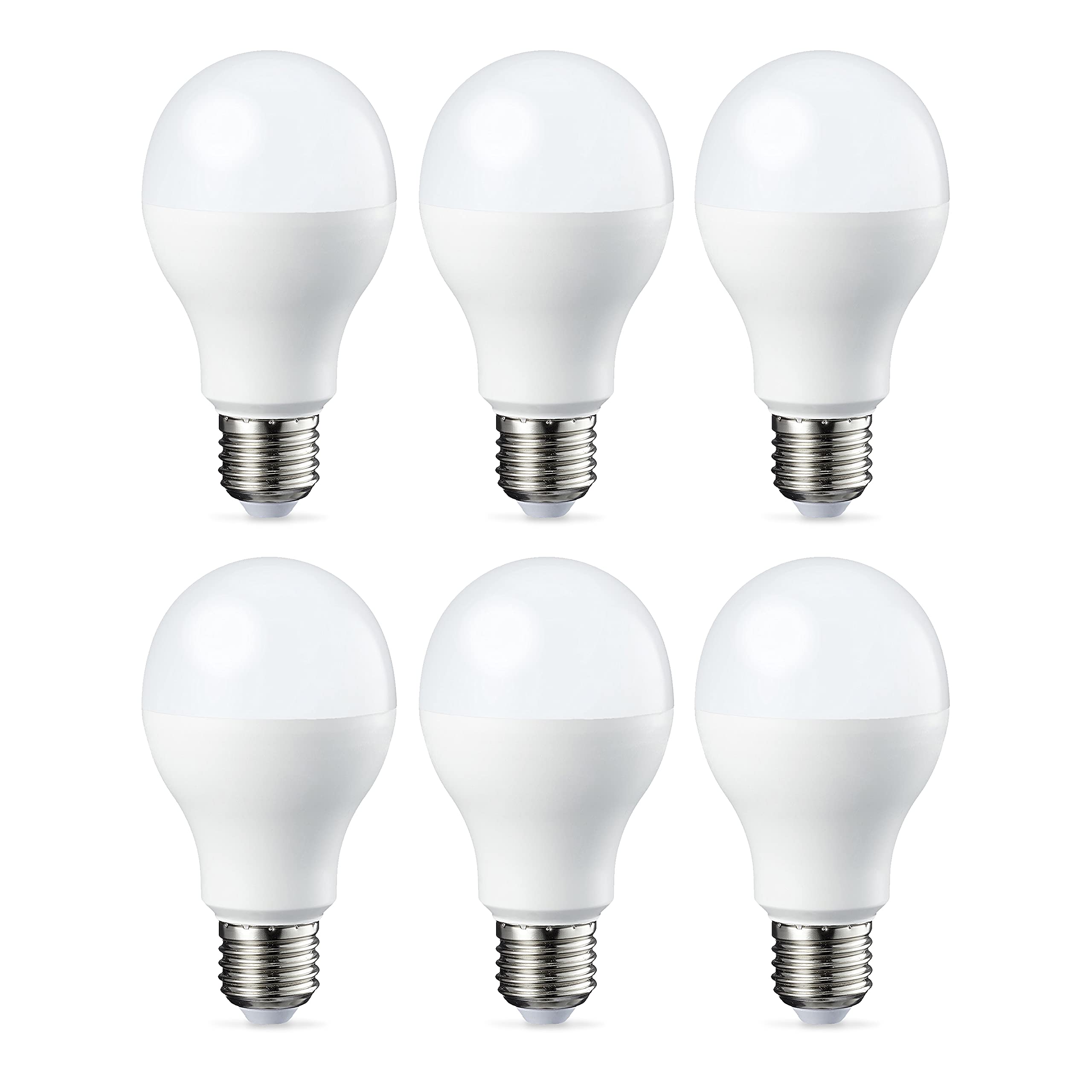 Amazon Basics LED E27 Edison Screw Bulb, 14W (Equivalent to 100W), Warm White, Dimmable - Pack of 6