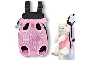 Liahelianx Pet Backpack for Dogs&Cats-Outdoor-Ready Adjustable Chest Straps,Ventilated Mesh Window&Legs-Out Design,Lightweigh