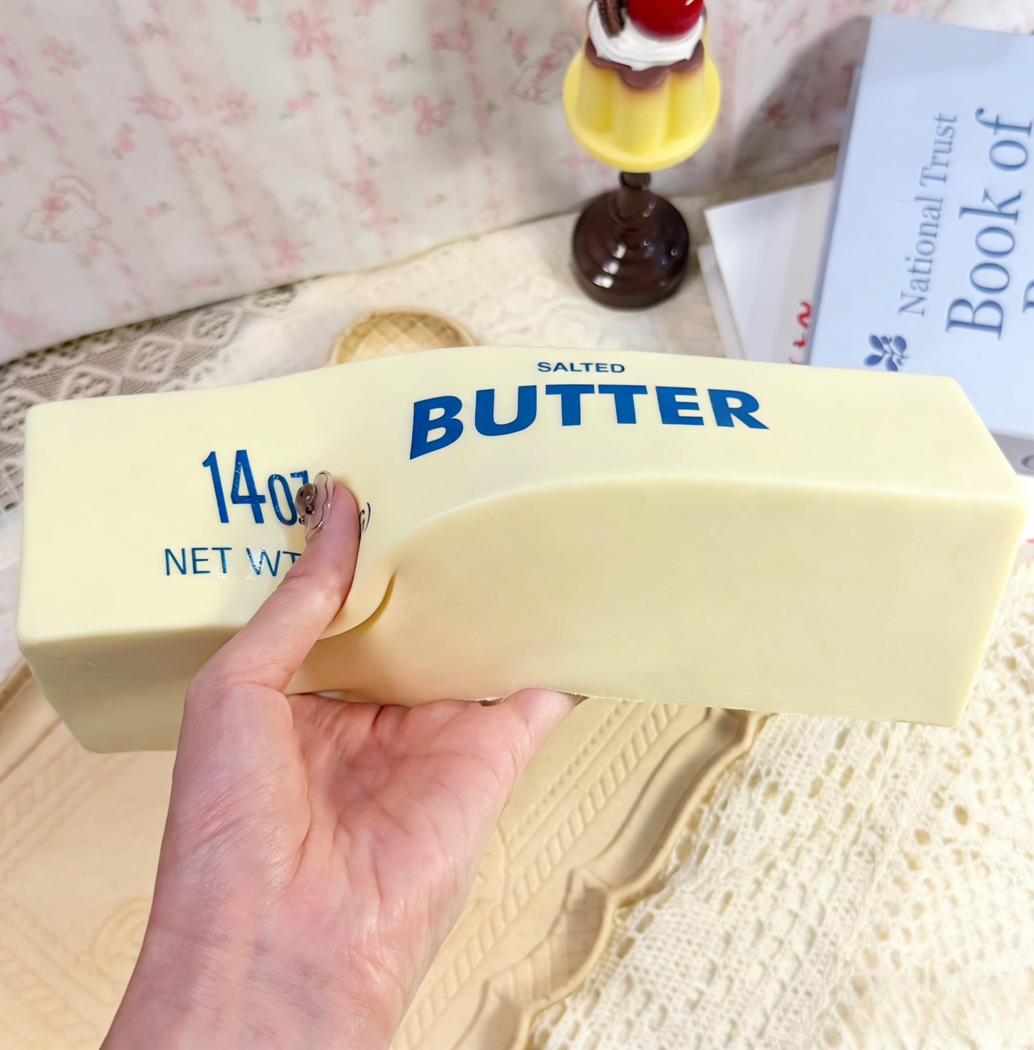 Photo 1 of 9.5 Inch Butter Squishy,Large Slow Rising Squishy?Sticky Butter Sticks Squeeze Toy,Valentine's Day Gift,Party Favor Gift