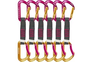 CAMP USA Photon Express KS Janja Quickdraws - 6-Pack of Lightweight Quickdraws for Sport Climbing