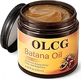 OLCG 100% Raw Batana Oil for Hair Growth - Pure Batana Oil Paste, Enhances Thickness & Shine, Reduces Breakage and Hair Loss, Nourishment For All Types - 4.06 fl oz（120ml）