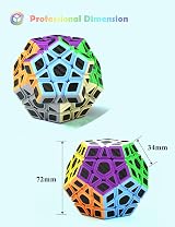 ROXENDA Dodecahedron Cube Pentagon Speed Cube Carbon Fiber Sticker view 2