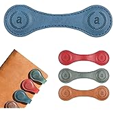 Personalized Magnetic Leather Bookmark with 26 Letters, Handmade Custom Initials, Timeless Vintage Design & Multi-Functional, Meaningful Gift for Women, Teachers, Book Lovers, Kids(Blue, A)