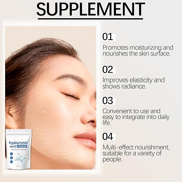 HYALURONIC ACID POWDER,100G/3.52OZ HYALURONIC ACID POWDER FOR SKINCARE, DIY FACIAL SERUM, WATER SOLUBLE HYDRATING INGREDIENT FOR SKIN MOISTURE