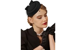 CIZOE Fascinators Hats 20s 50s Hat Pillbox Hat Cocktail Tea Party Headwear with Veil for Girls and Women