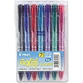 Pilot FriXion Clicker Erasable Gel Pens, Extra Fine Point 0.5 mm, Pack of 7, Assorted Colors