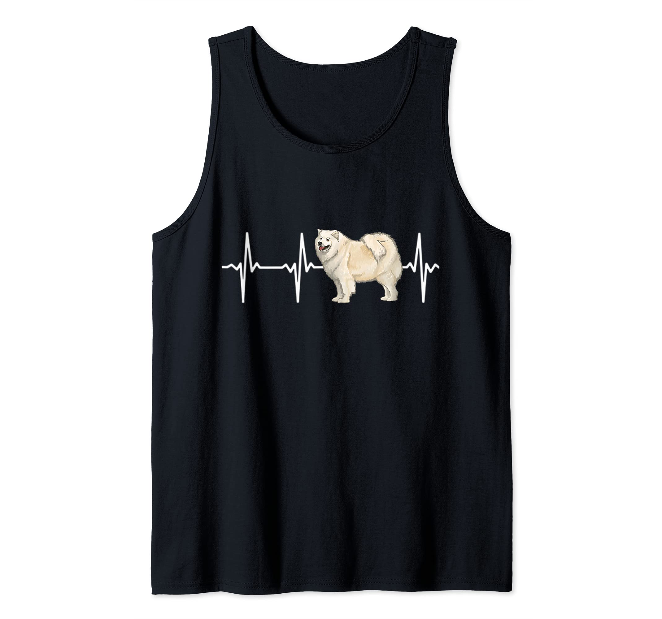 Samoyed Heartbeat Love My Dog Tank Top