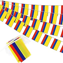 Colombia String Flag Pennant Banner - 38 Flags, 42