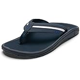 OLUKAI Ohana Palua Men's Water Friendly Sandals, Everyday Flip Flops, Arch Support & Comfort Fit, Lightweight & Durable, Enhanced Grip & Traction