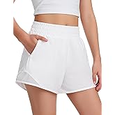 Somaibo Girls Athletic Shorts with Liner Quick Dry Running Soccer Shorts with Zip Pockets for Kids Active Sports Volleyball