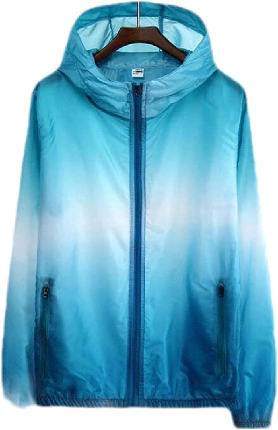 Women Casual Loose Lightweight Hooded Ombre Plus UVProtect Size Jacket