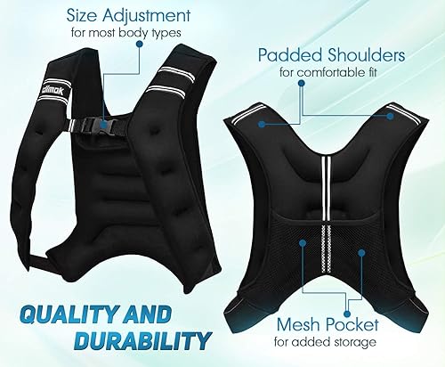 dimok Sport Weighted Vest 12 pounds Cardio Strength Training