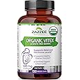 Zazzee USDA Organic Vitex, 500 mg Strength, 120 Vegan Capsules, 4 Month Supply, Standardized and Concentrated 4X Extract, Whole USDA Certified Organic Chaste Berry, All-Natural and Non-GMO