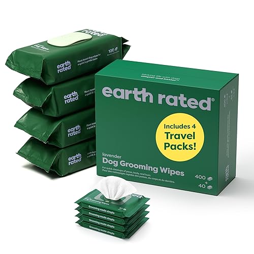 Earth Rated Hypoallergenic Dog Grooming Wipes for at Home On-The