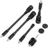 ZSHJGJR Archery Bow Stabilizer 6" 8" 10" 12" for Compound Bow, 3K Carbon Fiber Body Flexible Core, Damping System and Weights Kit