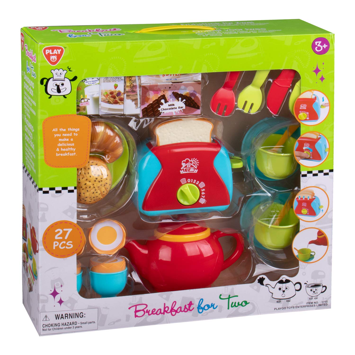 PlayGo 3715 Two 27 Pieces Cat Toys Breakfast Set