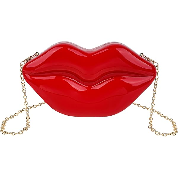 HomeSoGood Lip Satchel Evening Bag – PVC Mini Crossbody Phone Bag For Parties, Gifts, & Nights Out - View #11