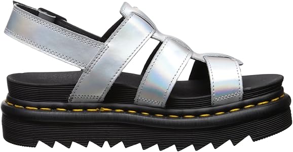 silver dr marten sandals
