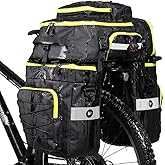 Rhinowalk Bike Pannier Bag Set for Bicycle Cargo Rack Saddle Bag Shoulder Bag Laptop Pannier Rack Bicycle Bag Professional Cycling Accessories 3 in 1