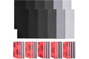 Swpeet 32Pcs 5 Sizes #240-5000 Grit Ultra Fine Sanding Sponge Sanding Pads and 6 Sizes Grit Wet Dry Sandpapers Sheets Assortm