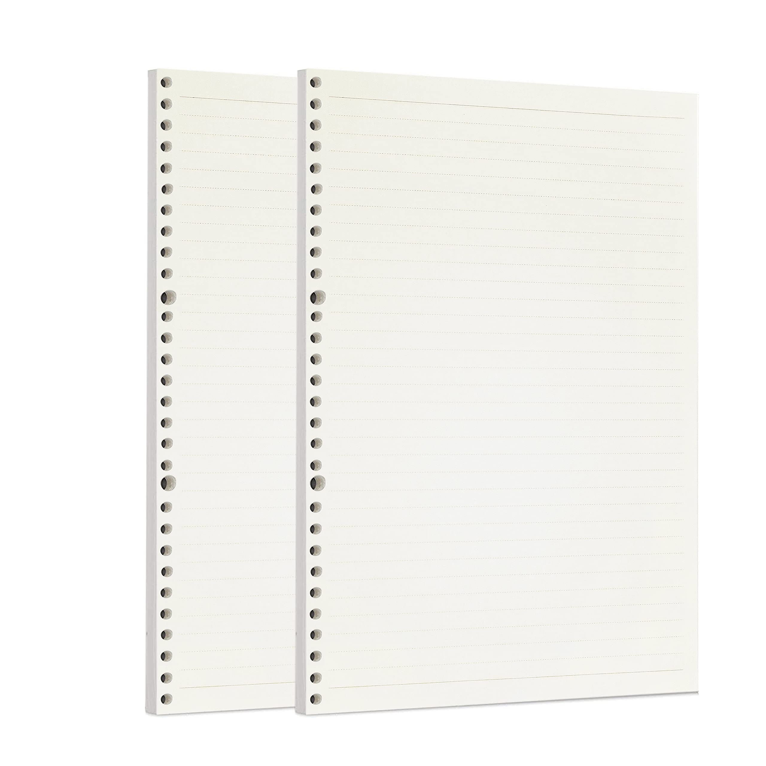 Zelten Loose Leaf Punched Paper Refills Paper for 6 Hole Binder Personal Organizer Diary Notebook Refillable Planner (Lined,A4/30 Hole)