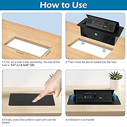 Table Pop Up Outlet, Desktop Pop Up Socket Center