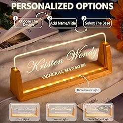 Ships Next Day, Custom Name Plate for Desk