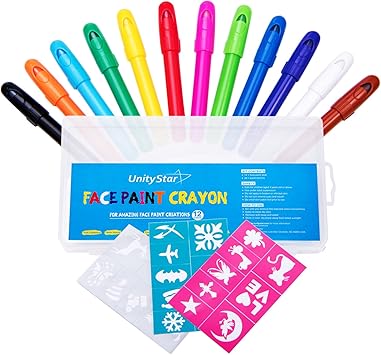 Amazon Com Face Paint Crayons Unitystar Face Painting Kit Hair