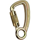 Auto Locking Carabiner 45KN - Fusion Climb® Liberty - Professional Rock Climbing Carabiner - Heavy Duty Steel Clip - Auto Locking Carabiner for Climbing, Rappelling, D Shaped - UIAA ANSI Compliant