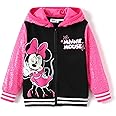 Disney Frozen Elsa Minnie Toddler Girl Hoodie: Sequin Zip Up Jacket for School Birthday Trips - Sweatshirt for Girls 3-6T