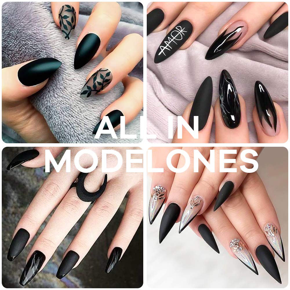 Modelones Matte Gel Top Coat With Base Top Coat Gel Nail Polish, No Wipe Top Coat LED Nail Lamp Needed, Soak Off Varnish 3x10ml, High Gloss Shiny and Matte Effects In One Set : Beauty