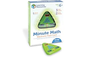 Learning Resources Minute Math Electronic Flash Card - Classroom Must Haves, Homeschool Supplies, Math Manipulatives, Multiplication Chart, Educational Toys for Toddlers, Back to School