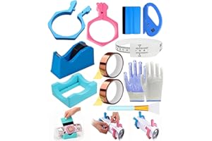 XEUZK Sublimation Blanks Tumbler Clamp Tool Blue Kits for 20 Oz Sublimation Blanks, Heat Resistant Gloves, Heat Tape Sublimation, Heat Tape Dispenser Sublimation Kit, Tumbler Clamp Clamp Blue&Pink.