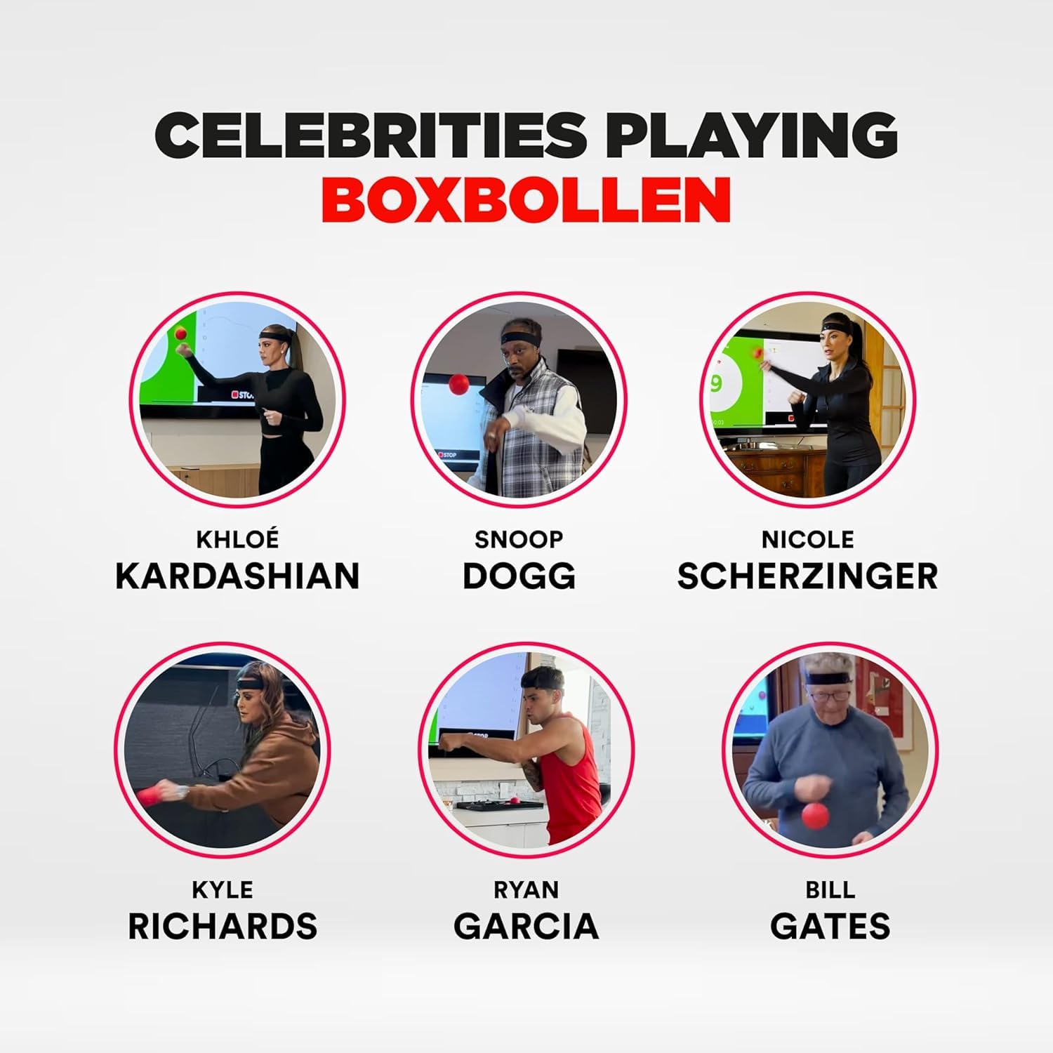Boxbollen® Boxing Reflex Ball - Celebrity-Endorsed Home Workout Game - App-Connected Punch Counter - Hand Eye Coordination Training Ball - Christmas Gift for Boxers, All Ages - Stocking Stuffer