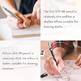 Nicpro 6PCS Art Mechanical Pencil Set 0.3 0.5 0.7 0.9 mm Lead Holders 2mm view 6